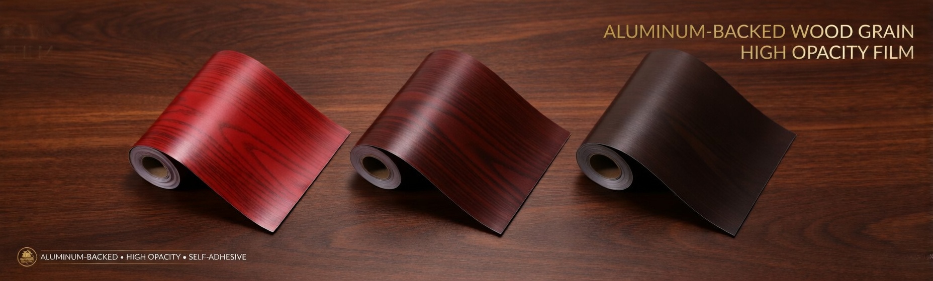 Aluminum-Backed Wood Grain High Opacity Film